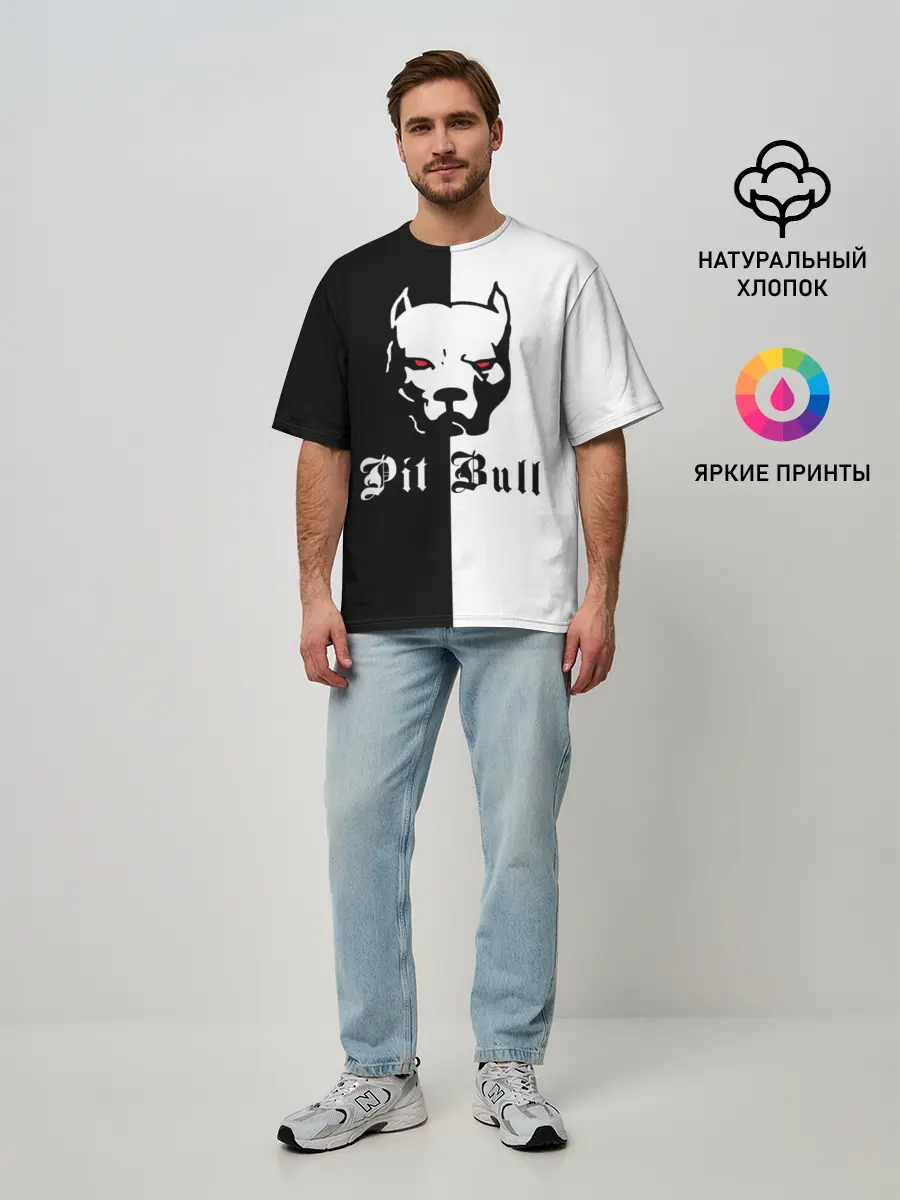 Мужская футболка оверсайз / Pit Bull