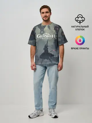 Мужская футболка оверсайз / Genshin impact | Noelle