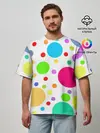 Мужская футболка оверсайз / Polka dot
