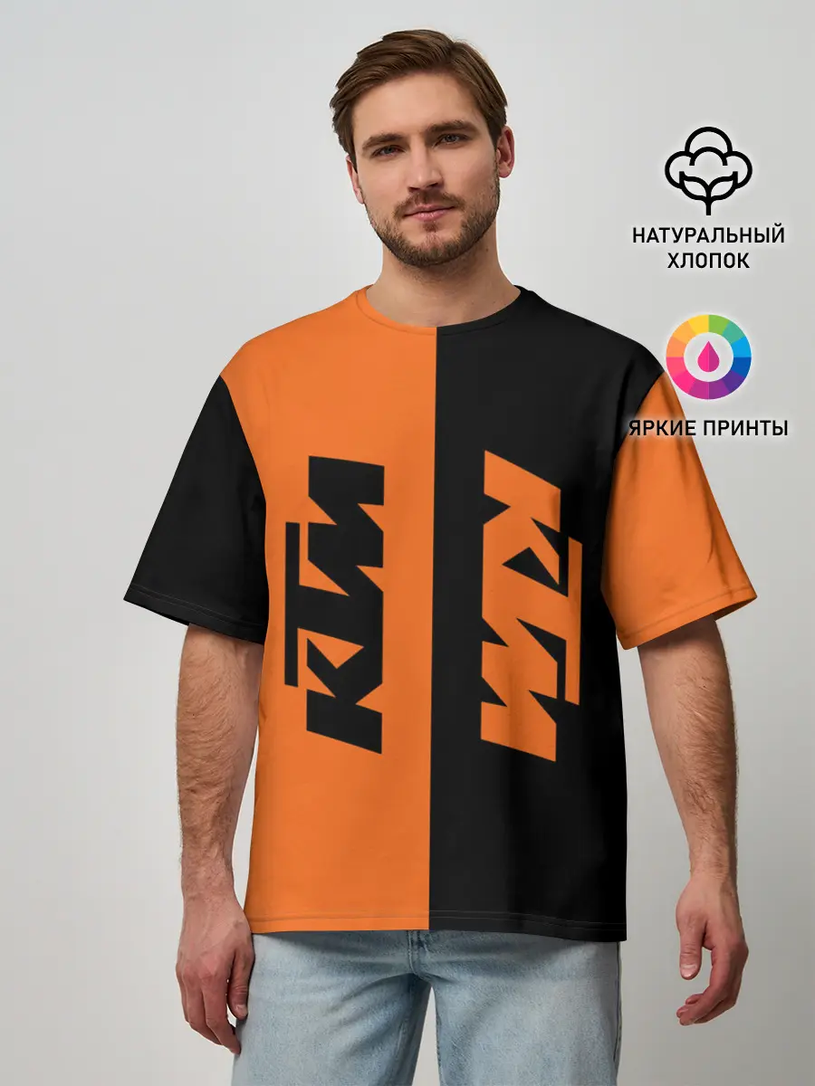Мужская футболка оверсайз / KTM | КТМ