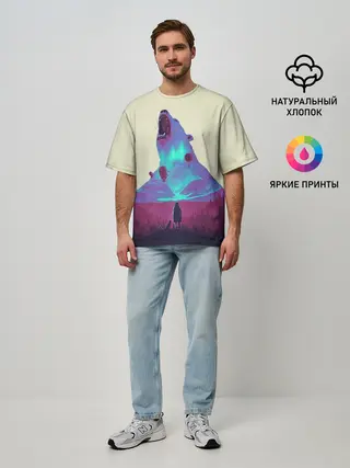 Мужская футболка оверсайз / Armored bear