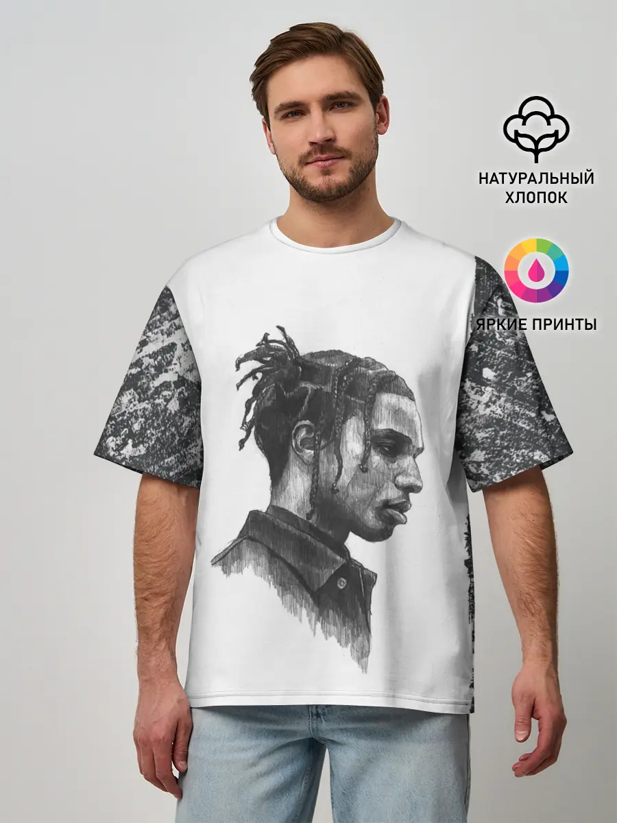 Мужская футболка оверсайз / ASAP ROCKY | АСАП