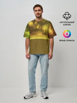 Мужская футболка оверсайз / Блики