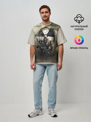 Мужская футболка оверсайз / ЧИСТОЕ НЕБО