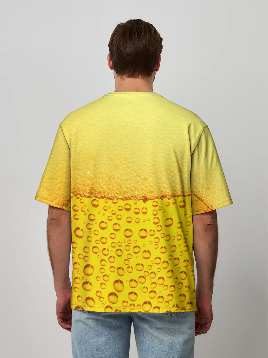 Мужская футболка оверсайз / ПИВО