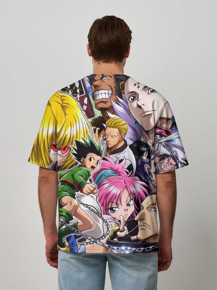 Мужская футболка оверсайз / МНого персонажей