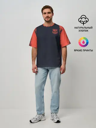 Мужская футболка оверсайз / Barcelona Training 18-19