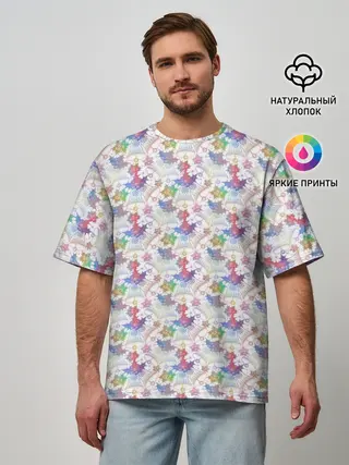 Мужская футболка оверсайз / Merry Christmas