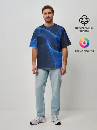 Мужская футболка оверсайз / ДЫМ /SMOKE