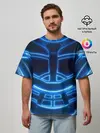 Мужская футболка оверсайз / Неоновая броня | Neon Armor