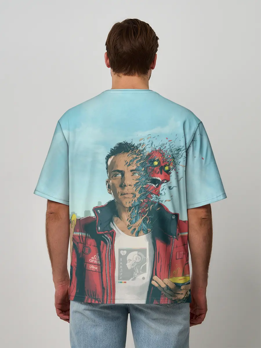 Мужская футболка оверсайз / Обложка Logic