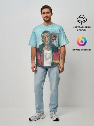 Мужская футболка оверсайз / Обложка Logic