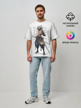 Мужская футболка оверсайз / Иноске Хашибира клинок