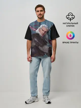 Мужская футболка оверсайз / Ведьмак 2