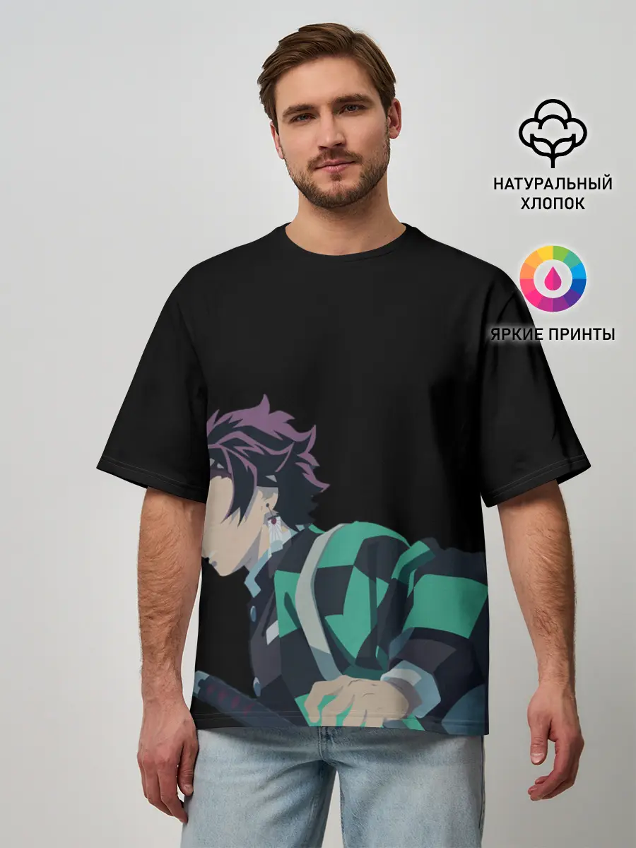 Мужская футболка оверсайз / Tanjirou Kamado