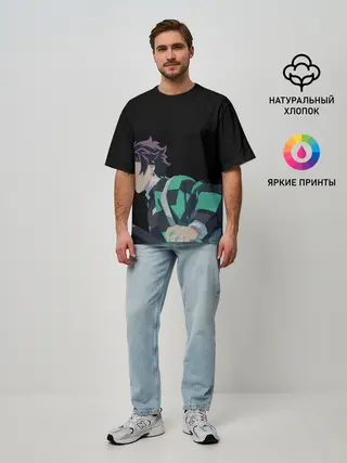 Мужская футболка оверсайз / Tanjirou Kamado