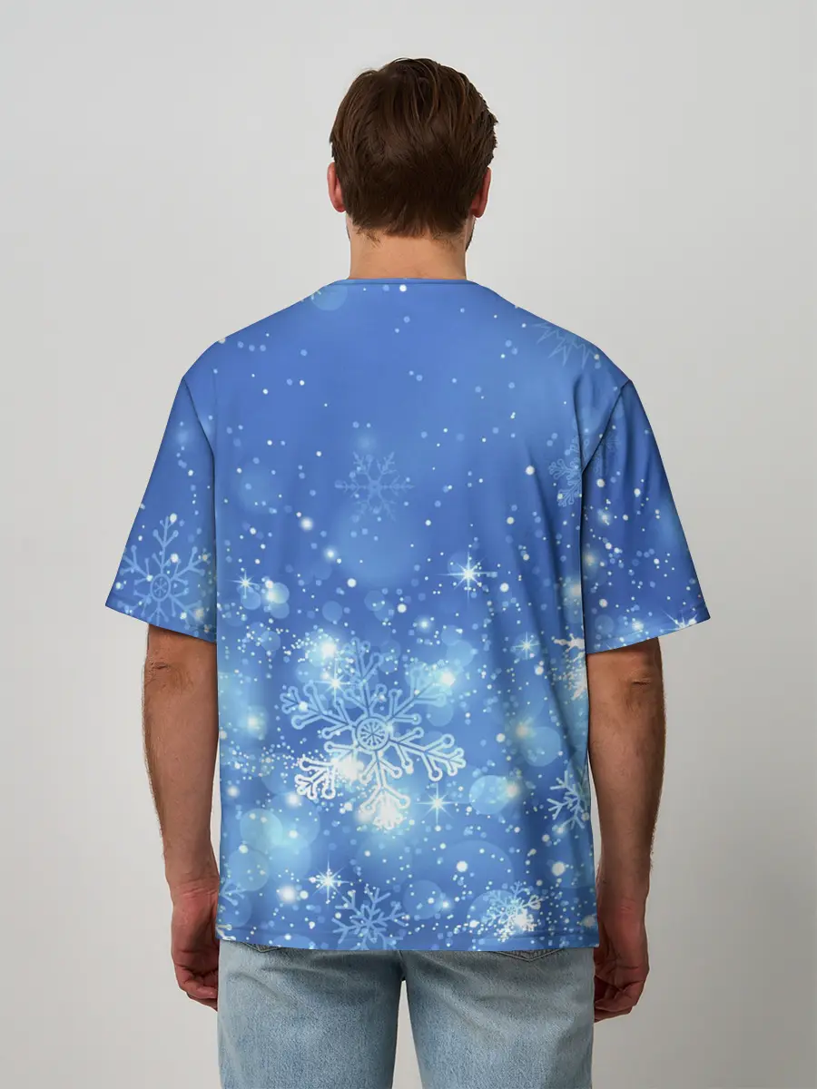 Мужская футболка оверсайз / Among Us New Year