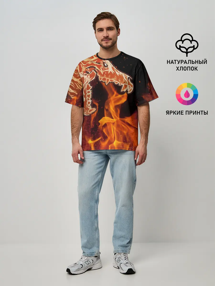 Мужская футболка оверсайз / Вой