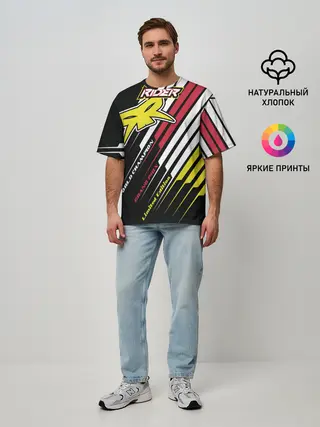 Мужская футболка оверсайз / Форма для мотокросса FOX