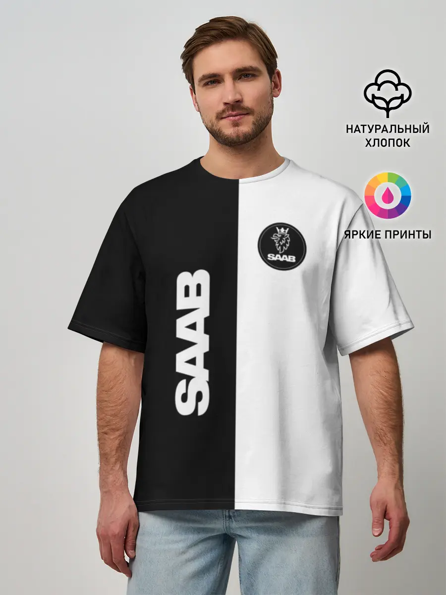 Мужская футболка оверсайз / Saab