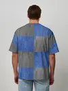 Мужская футболка оверсайз / Denim Patchwork