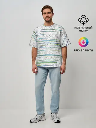 Мужская футболка оверсайз / Абстракция