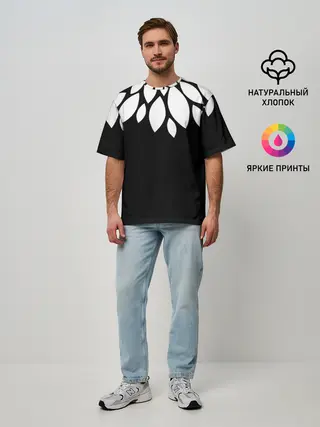 Мужская футболка оверсайз / Лепестки