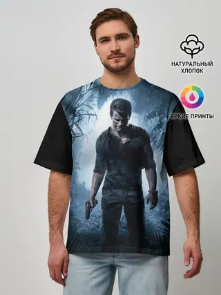 Мужская футболка оверсайз / Uncharted 4
