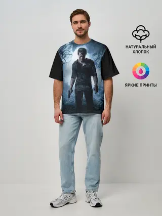 Мужская футболка оверсайз / Uncharted 4