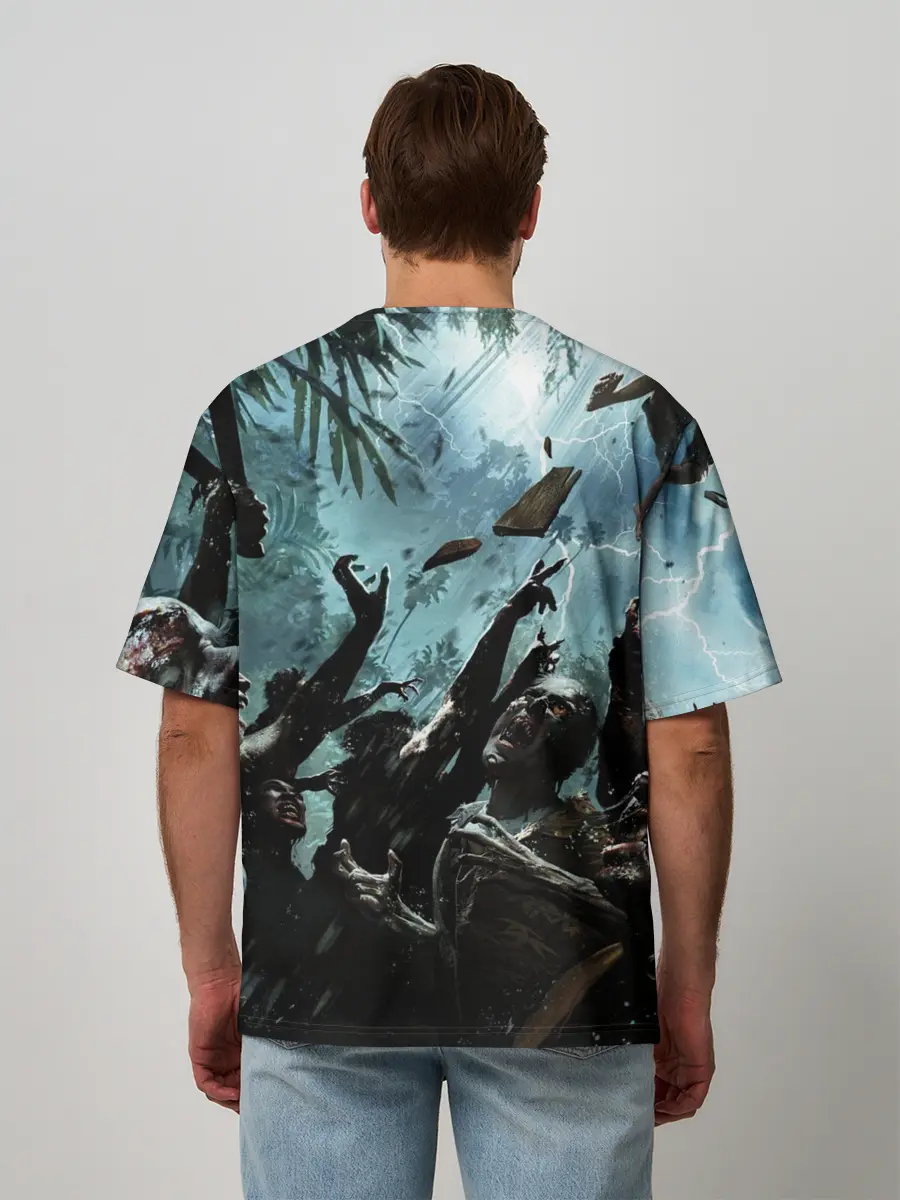 Мужская футболка оверсайз / Кровожадные зомби | Zombie