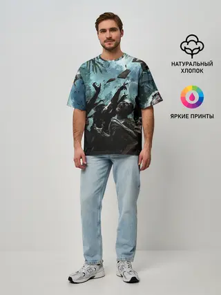 Мужская футболка оверсайз / Кровожадные зомби | Zombie