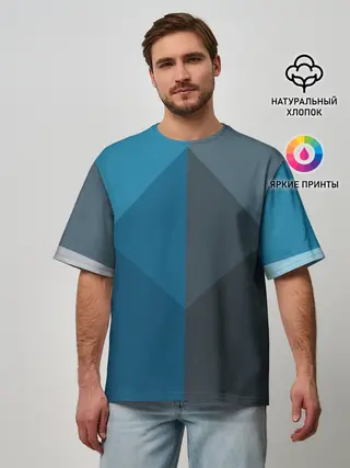 Мужская футболка оверсайз / Геометрия