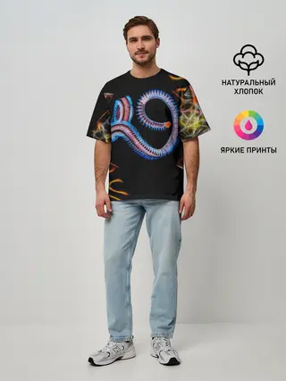 Мужская футболка оверсайз / Морское чудо