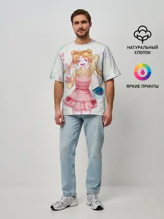 Мужская футболка оверсайз / SAILOR MOON