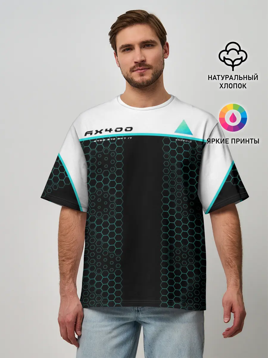 Мужская футболка оверсайз / Detroit AX400