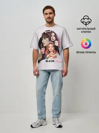 Мужская футболка оверсайз / blackpink