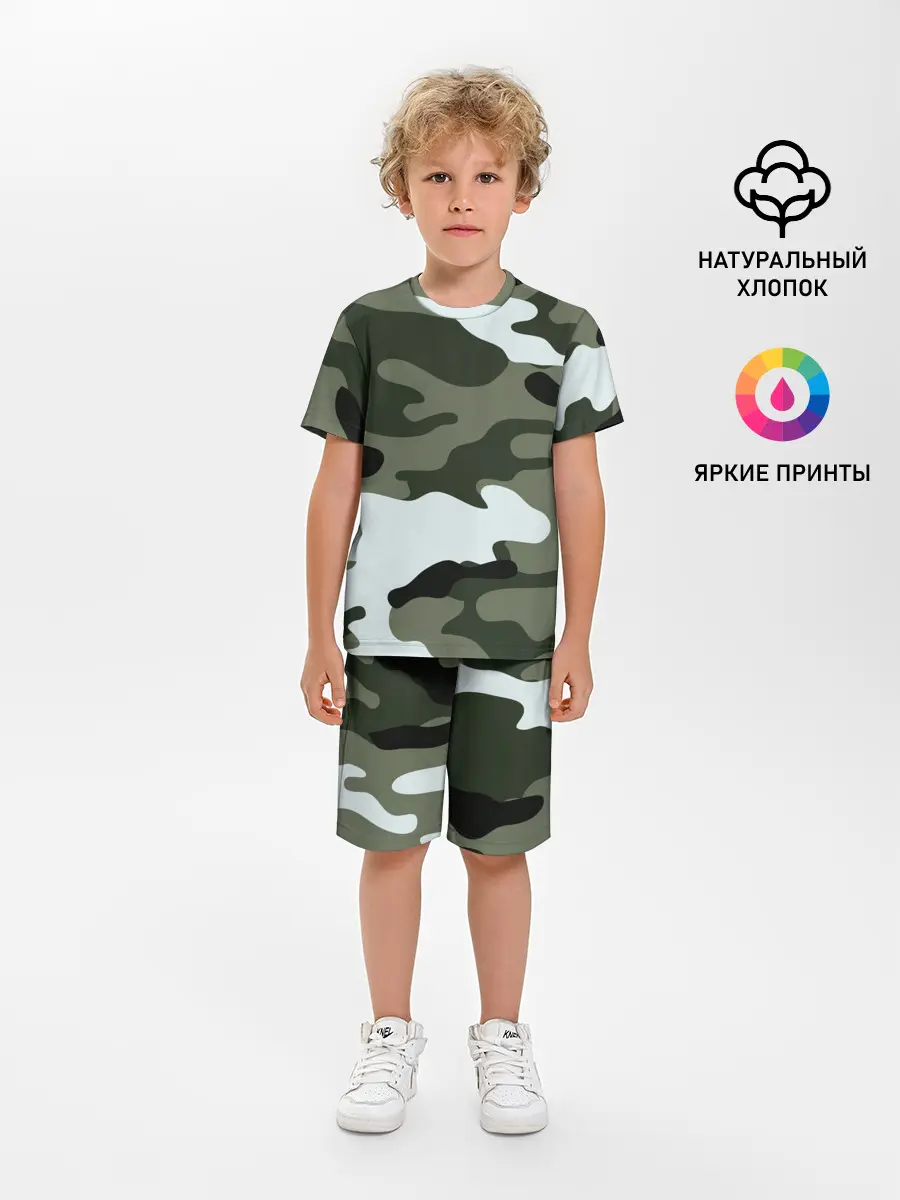 Детская пижама с шортами / camouflage 2