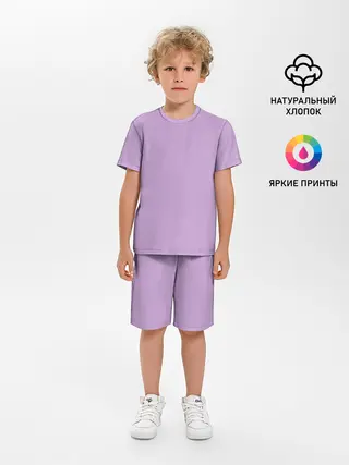 Детская пижама с шортами / Глициниевый цвет