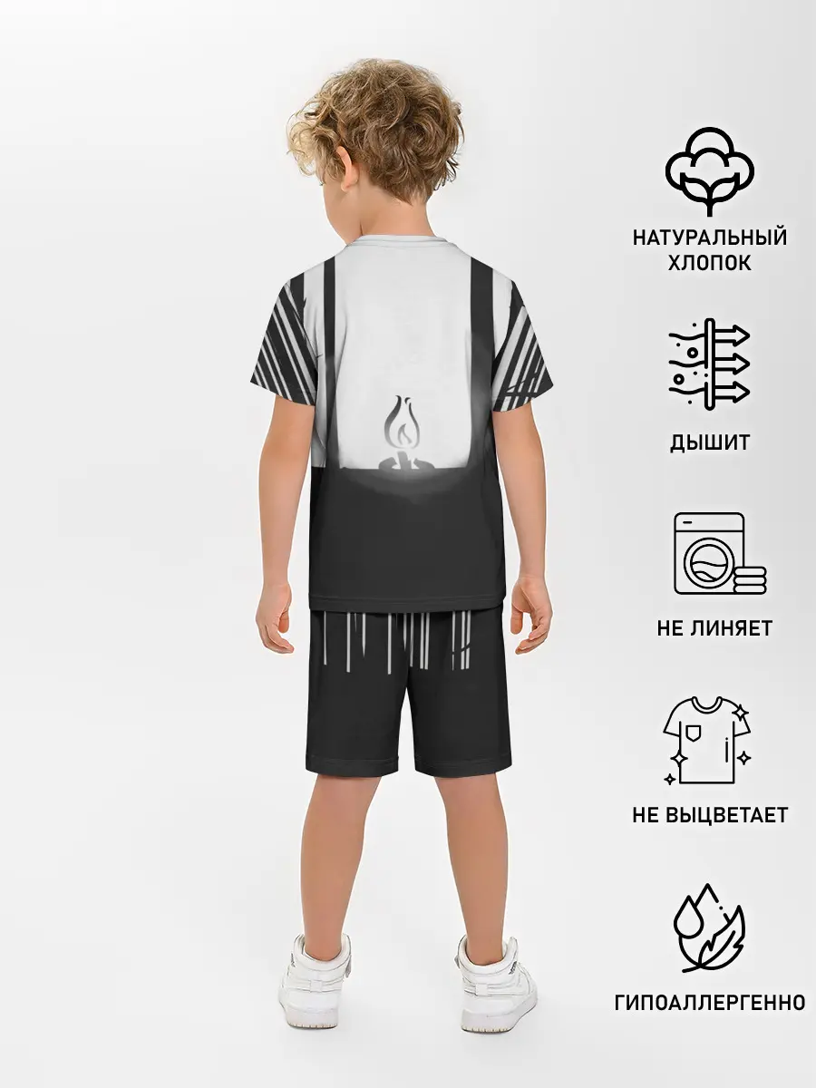 Детская пижама с шортами / Огонёк из Раста