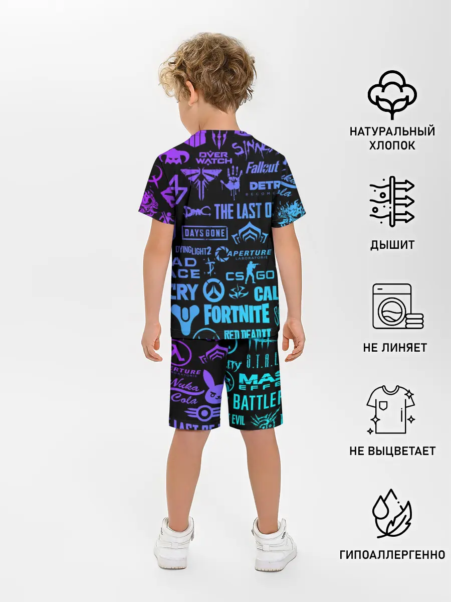 Детская пижама с шортами / ЛОГОТИПЫ ИГР