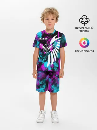 Детская пижама с шортами / FREE FIRE NEON