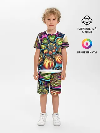 Детская пижама с шортами / Абстракция