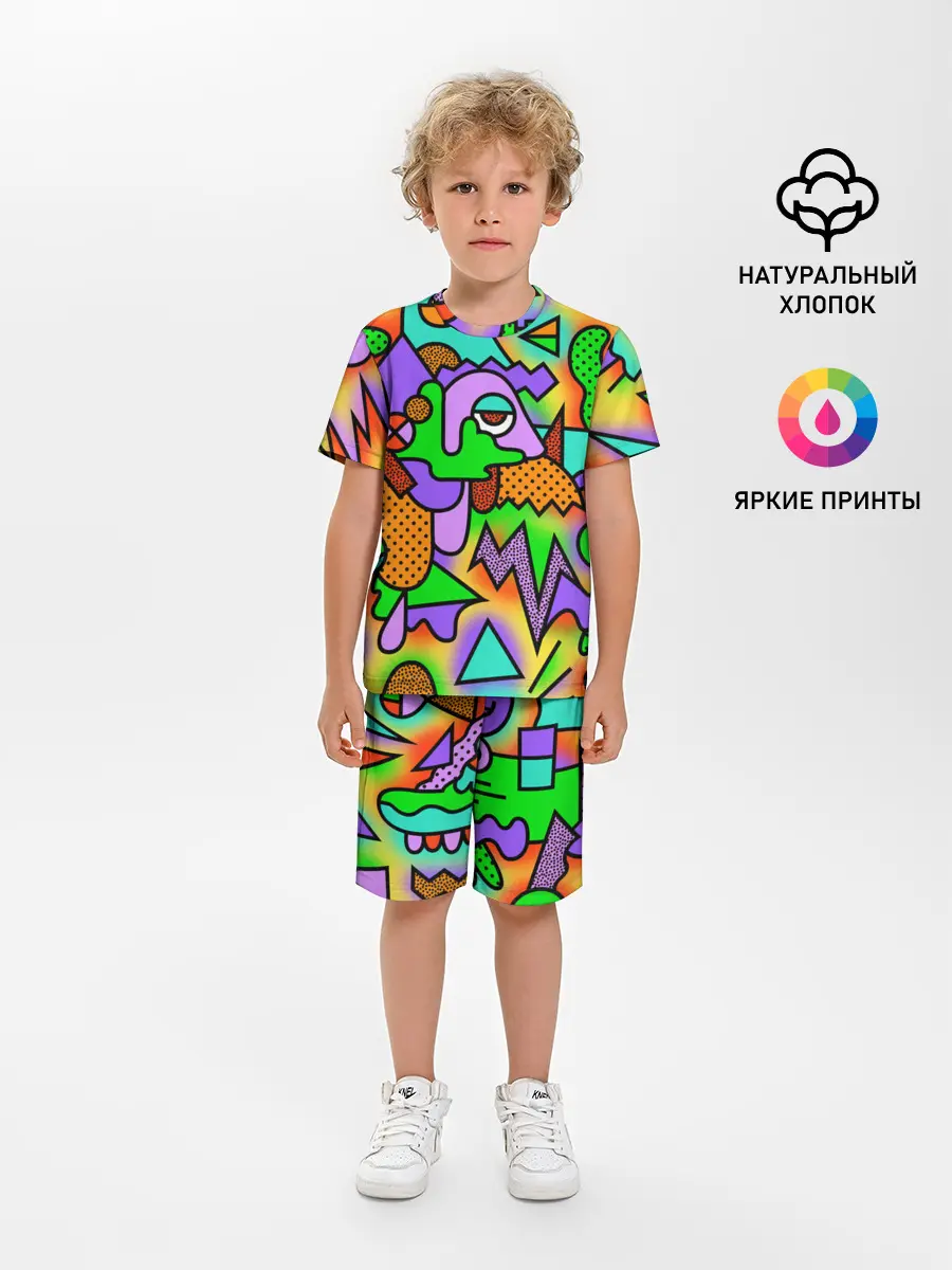Детская пижама с шортами / PSY GEOMETRY