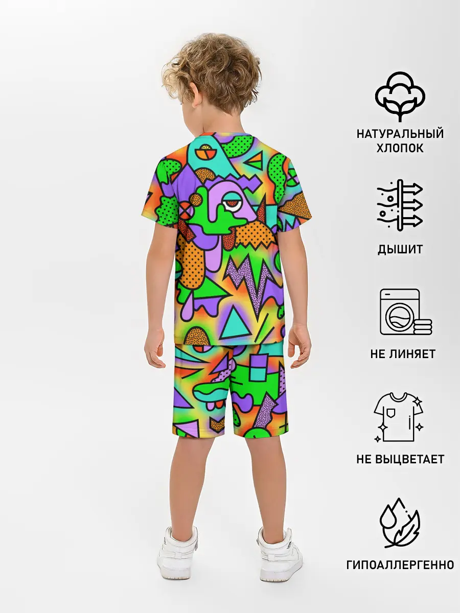 Детская пижама с шортами / PSY GEOMETRY