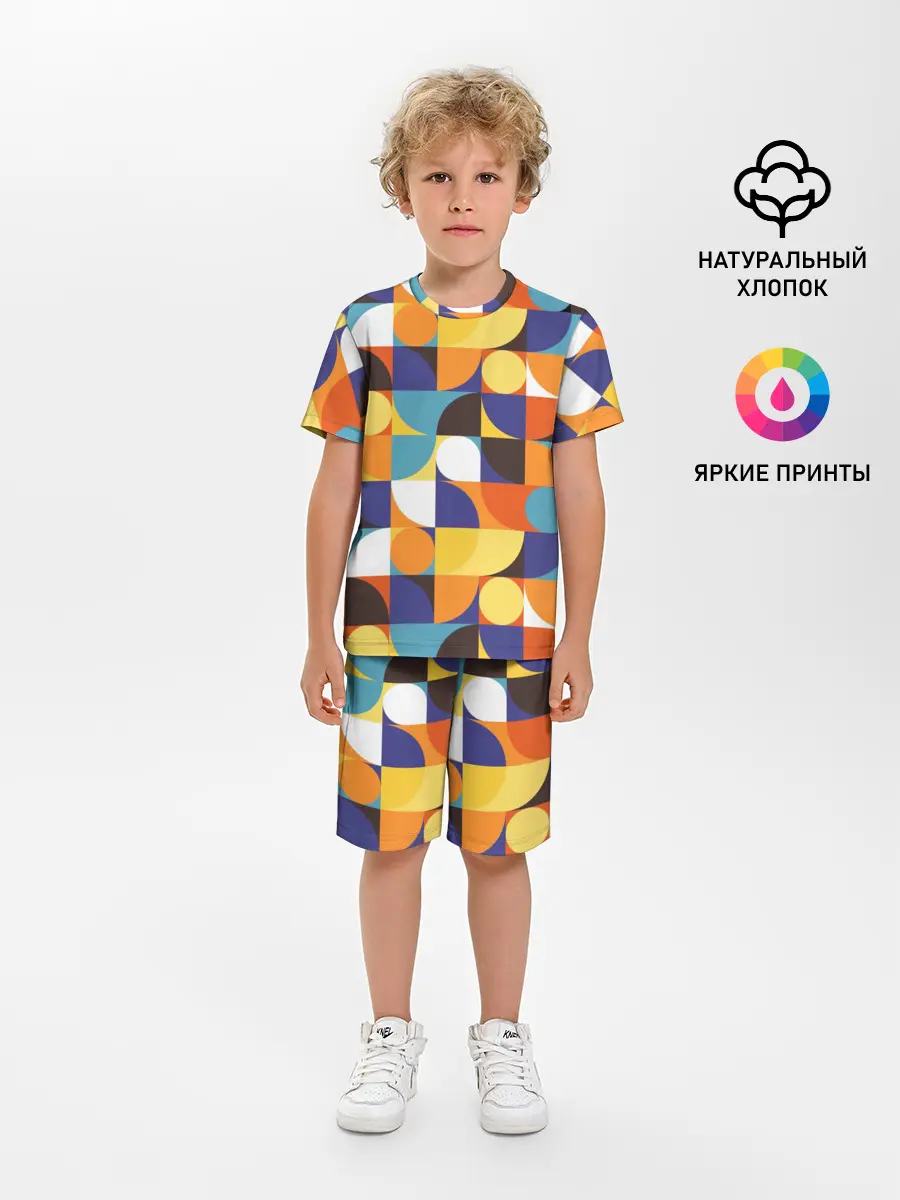 Детская пижама с шортами / Геометрия