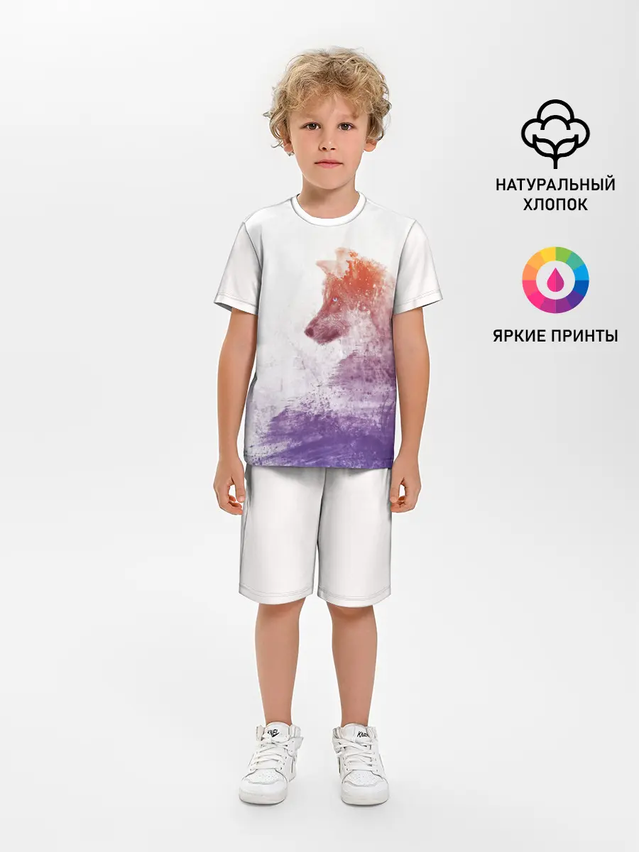 Детская пижама с шортами / ВОЛК