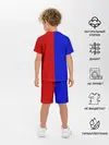 Детская пижама с шортами / Красно-синий