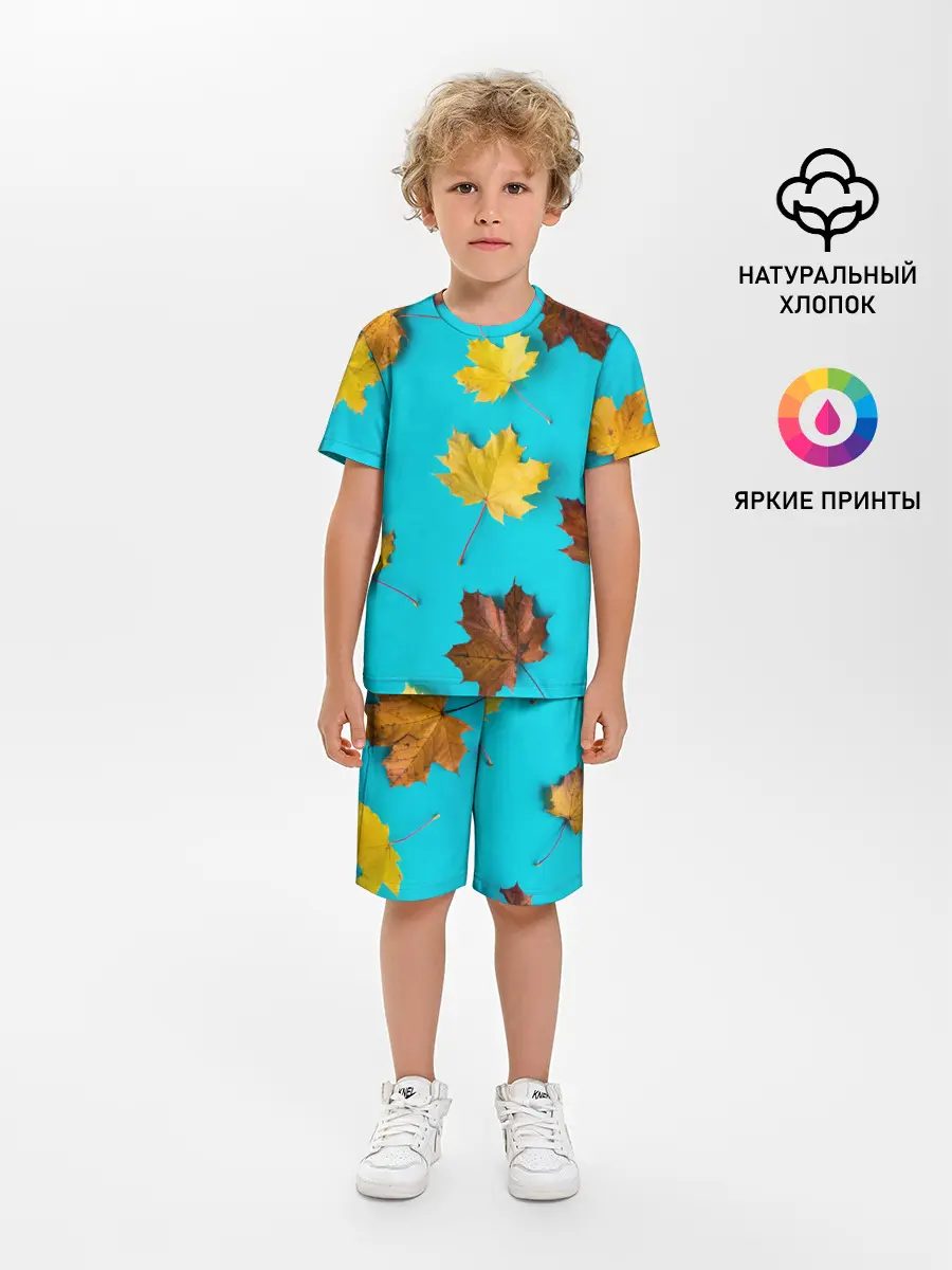 Детская пижама с шортами / Кленовый листочек