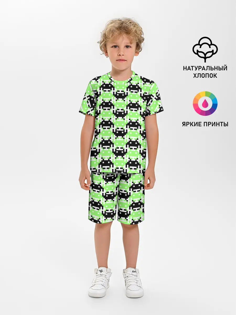 Детская пижама с шортами / Space Invaders | Old game