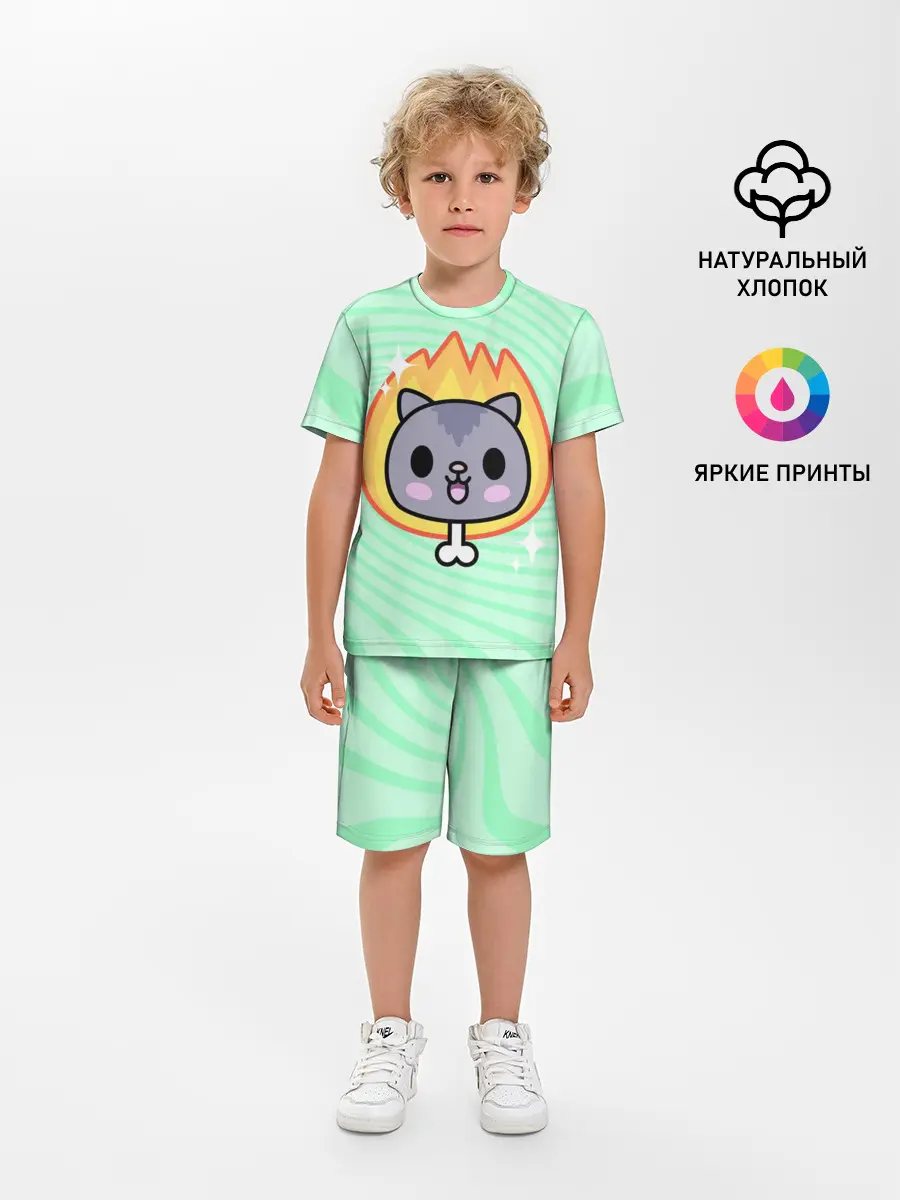 Детская пижама с шортами / Toca Boca Cat